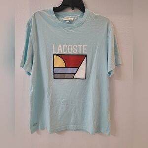 Lacoste Sky Blue Regular Fit T-Shirt 100% Cotton XL/6